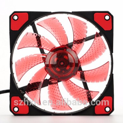 12cm red led 12v dc fan 1000RPM with 4pin and 3pin plug