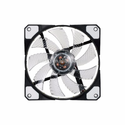 12cm white square 12V 15PCS led fan