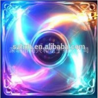 120*120*25mm 5v 12v 24v Transparent frame colourful LED dc fan